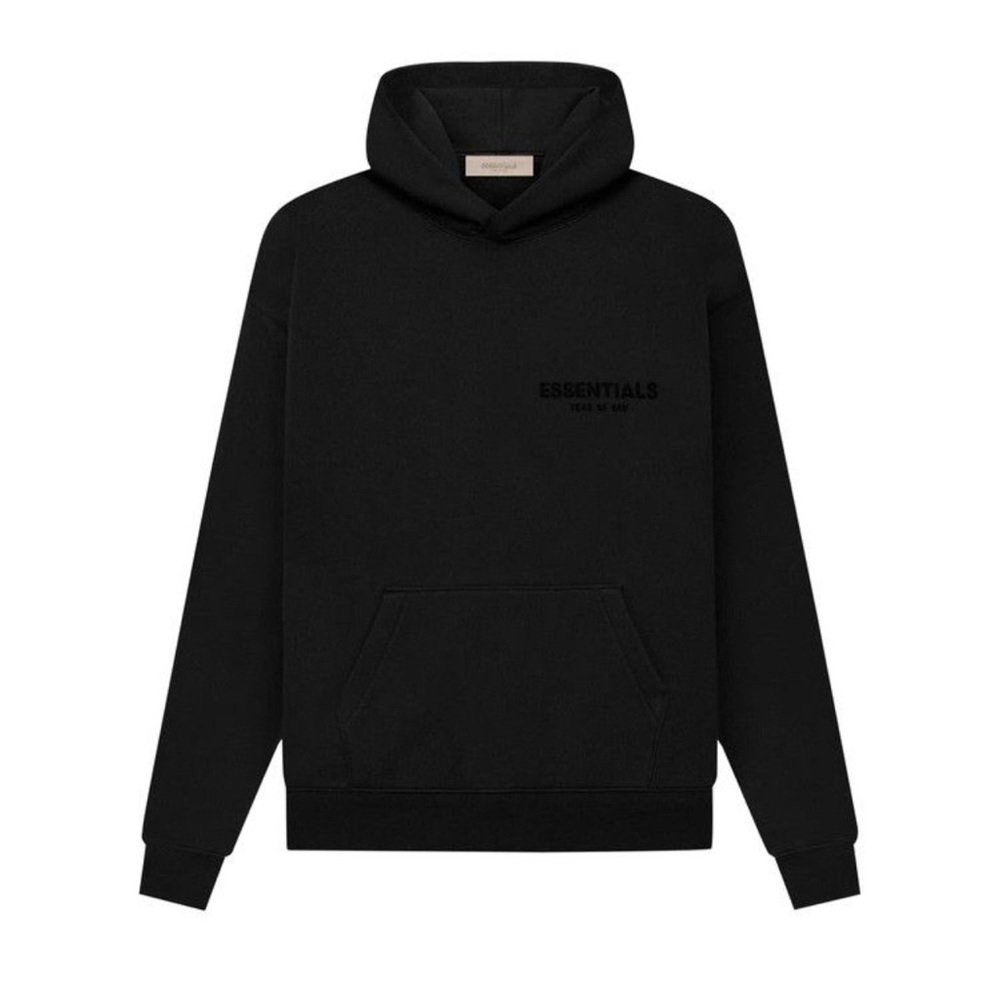 Essentials Jet Black Hoodie